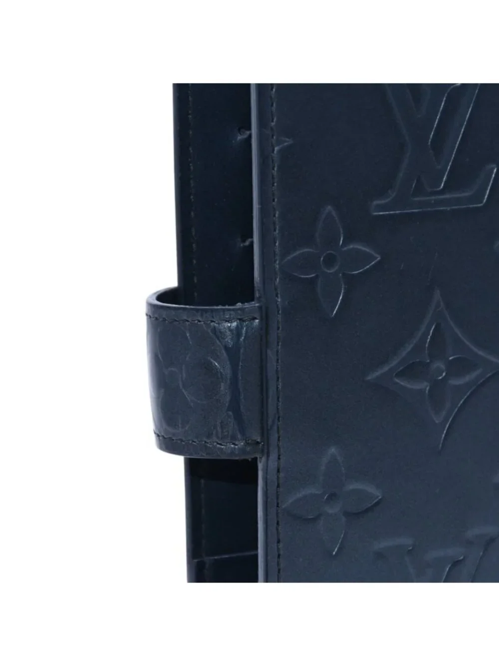 Louis Vuitton Agenda MM Monogram Matte Notebook Cover Metallic Noir Leather
